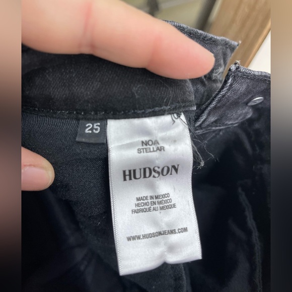 Anthropologie Hudson Jeans Women's Black High Rise Straight Leg Jeans - Picture 4 of 5